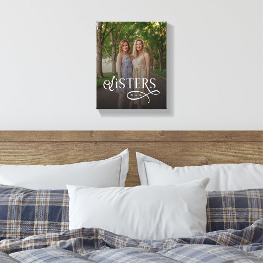 Toile Sisters Photo Personalized Monogram (Insitu(Chambre))