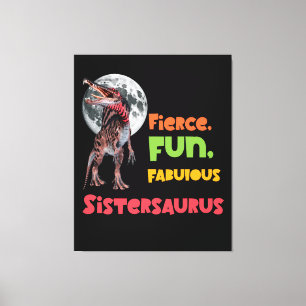 Toile Sistersaurus Équipe de dinosaures sœurs appariées 