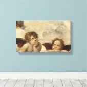 Toile Sistine Madonna Angels par Raphael (Insitu (Plancher de Bois))