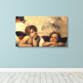 Toile Sistine Madonna Angels par Raphael Sanzio (Insitu (Plancher de Bois))