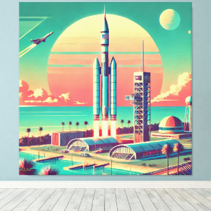 Toile Site de lancement New Florida Futuriste Atomique