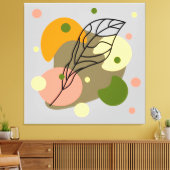 Toile Sites abstraits intéressants avec feuilles (Insitu(Salon))