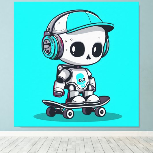 Toile Skate SkullBot (Insitu (Plancher de Bois))