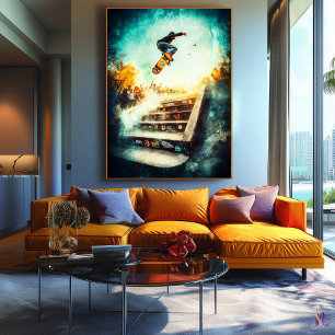Toile Skateboard Legend - Dynamic Sports Art - Urban