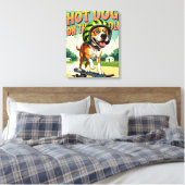 Toile Skateboarding Dog Summer Funny Retro Beach (Insitu(Chambre))