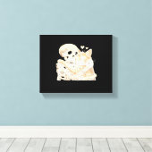 Toile Skeleton Accrocher chat Halloween Amoureux des cha (Insitu (Plancher de Bois))