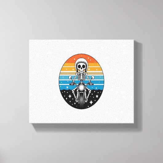 Toile Skeleton équitation moto (Recto)