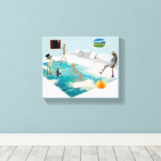 Toile Skeleton Halloween (Insitu (Plancher de Bois))