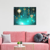 Toile Skeleton Keys on Green Background (Insitu(Salon))