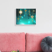 Toile Skeleton Keys on Green Background (Insitu(Salon))