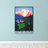 Toile Ski à l'affiche promotionnelle de Combloux (Insitu (Plancher de Bois))