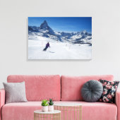 Toile Ski avec Mont Matterhorn à Zermatt, Suisse (Insitu(Salon))