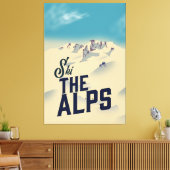 Toile Ski Dans Les Alpes (Insitu(Salon))