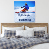 Toile Ski de descente Funny Motivational Ski de neige (Insitu(Chambre))