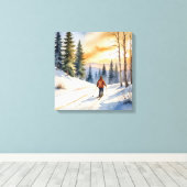 Toile Ski De Fond En Bois D'Hiver (Insitu (Plancher de Bois))