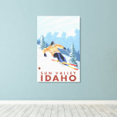 Toile Ski de neige - Sun Valley, Idaho (Insitu (Plancher de Bois))
