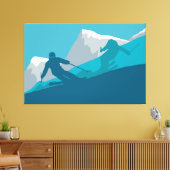 Toile Ski En Montagne - Skieurs (Insitu(Salon))