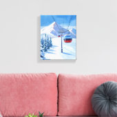Toile Ski Lift | Snow Mountain Gondola Watercolor (Insitu(Salon))