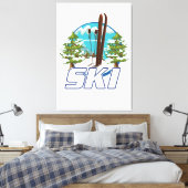 Toile Ski, logo d'affiche de ski. (Insitu(Chambre))