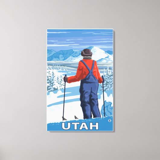 Toile Skier AdmiringUtah (Recto)