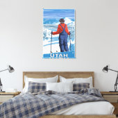 Toile Skier AdmiringUtah (Insitu(Chambre))