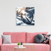 Toile Skier D'Hiver Dans Les Lunettes De Soleil Reflet (Insitu(Salon))