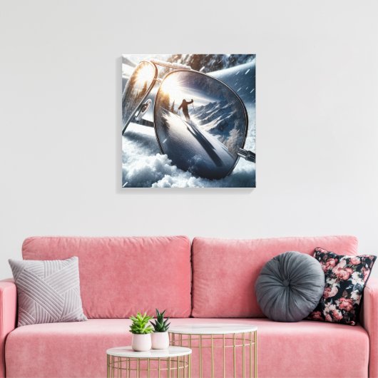 Toile Skier D'Hiver Dans Les Lunettes De Soleil Reflet (Insitu(Salon))