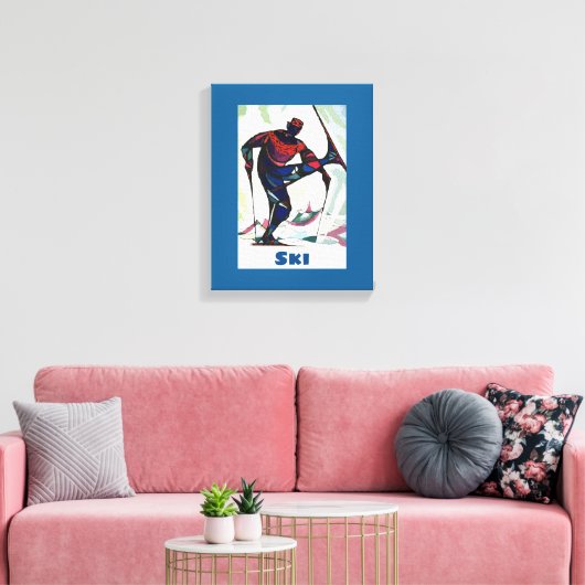 Toile Skier moderne en Sweer coloré (Insitu(Salon))