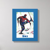 Toile Skier moderne en Sweer coloré (Recto)