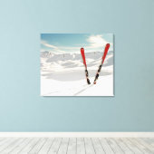 Toile Skis rouges (Insitu (Plancher de Bois))