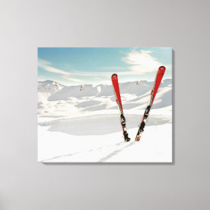 Toile Skis rouges