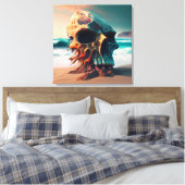 Toile Skull on the beach (Insitu(Chambre))