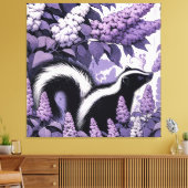 Toile Skunks et Lilac Bush Purple (Insitu(Salon))