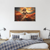 Toile Sky Dancer Portrait d'une femme robe de soie (Insitu(Chambre))