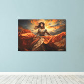 Toile Sky Dancer Portrait d'une femme robe de soie (Insitu (Plancher de Bois))