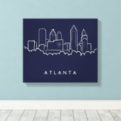 Toile Skyline Atlanta (Insitu (Plancher de Bois))