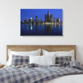 Toile Skyline de Détroit la nuit (Insitu(Chambre))