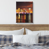 Toile Skyline de Miami la nuit, Floride (Insitu(Chambre))