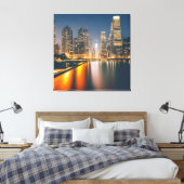 Toile Skyline de nuit avec Pleine lune : Peinture numéri (Insitu(Chambre))