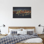 Toile Skyline de nuit de "La ville reine de (Insitu(Chambre))