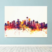 Toile Skyline de Seattle (Insitu (Plancher de Bois))