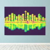 Toile Skyline de Seattle (Insitu (Plancher de Bois))