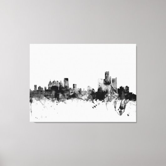 Toile Skyline Detroit Michigan (Recto)
