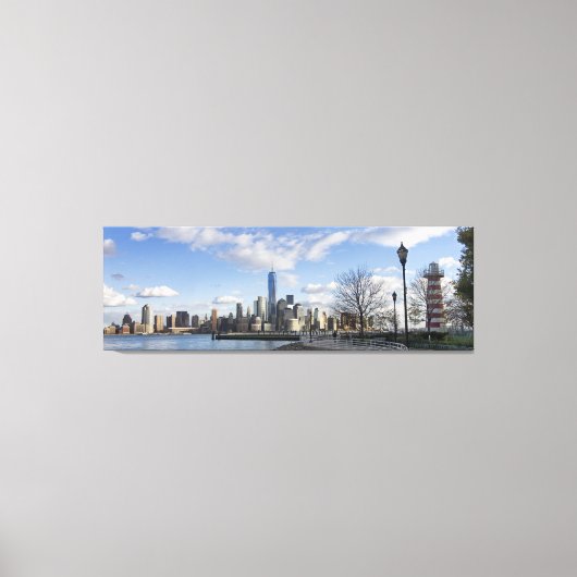 Toile Skyline Lower Manhattan avec Triptyque Lighthouse (Recto)