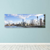 Toile Skyline Lower Manhattan avec Triptyque Lighthouse (Insitu (Plancher de Bois))