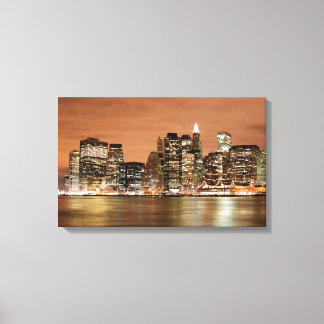 Toile Skyline New York City à Night Lights