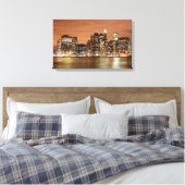 Toile Skyline New York City à Night Lights (Insitu(Chambre))