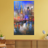 Toile Skyscraper - Peinture Abstraite colorée (Insitu(Salon))