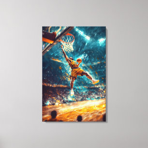 Toile Slam Dunk Legend - Art sportif dynamique - Basketb