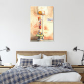 Toile Slam Dunk sur le plateau de basket par Jay Throckm (Insitu(Chambre))